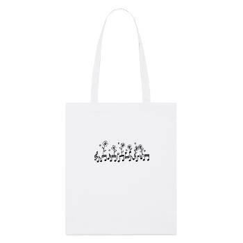 Notes de musique avec musique de fleurs - Tote bag bio Stanley/Stella - blanc - Devant