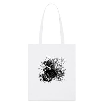 Motard avec casque Off-Road Ride Splash Style - Tote bag bio Stanley/Stella - blanc - Devant