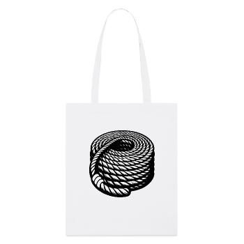 Braided Rope Rolled Maritime Rope Design - Stanley/Stella Organic Tote Bag - white - Front