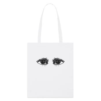Yeux doux avec des cils - Tote bag bio Stanley/Stella - blanc - Devant