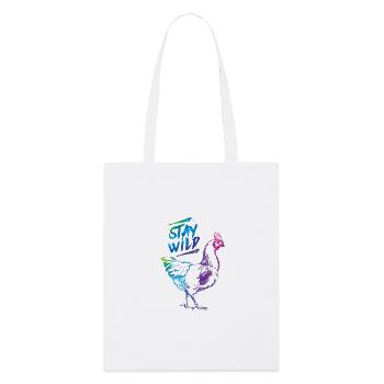 Temps de poulet - Tote bag bio Stanley/Stella - blanc - Devant