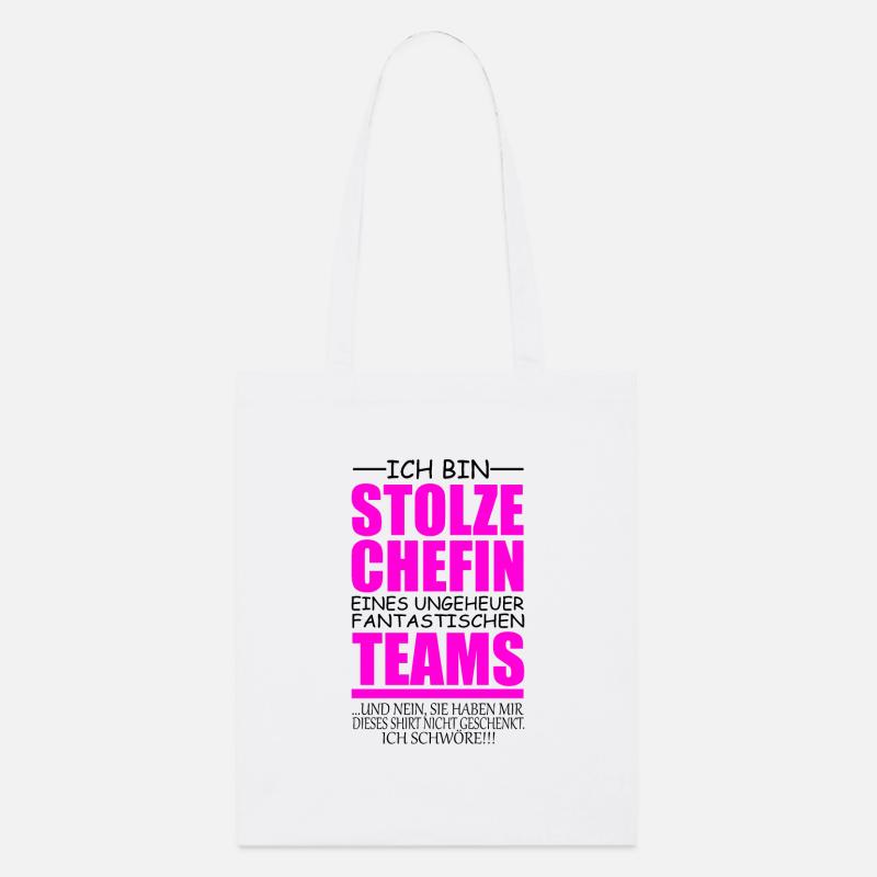 lustiges Chefin Geschenk stolze Chefin Idee - Stanley/Stella Bio-Stoffbeutel - Weiß
