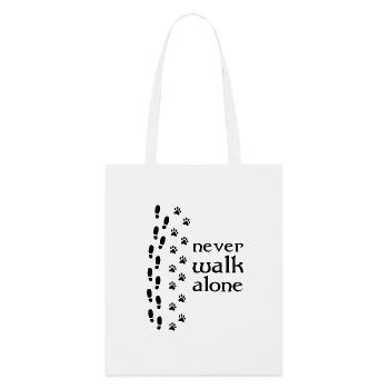 559 Hund never walk alone b - Stanley/Stella Bio-Stoffbeutel - Weiß - Vorne