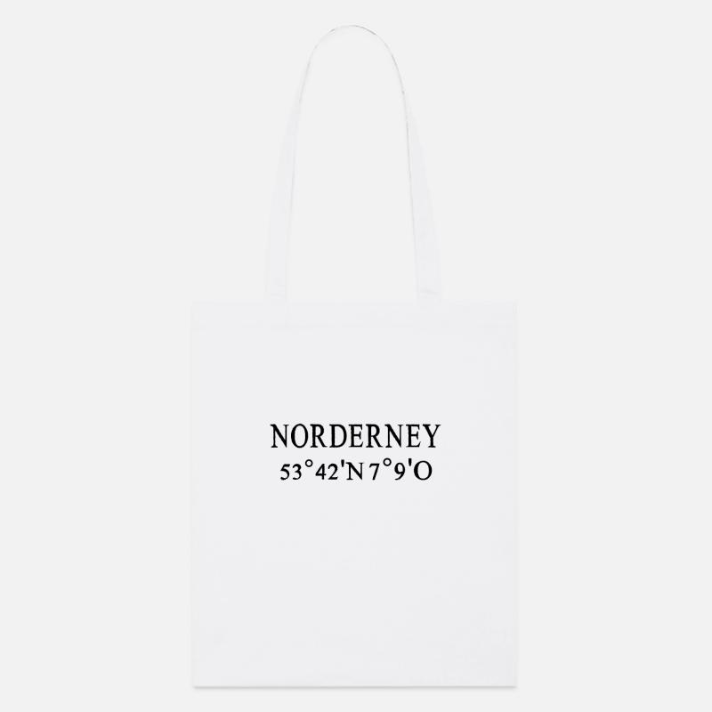 Norderney Coordinates Island - Stanley/Stella Organic Tote Bag - white