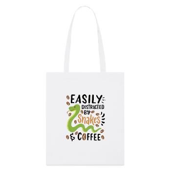 Files d’attente et café - Tote bag bio Stanley/Stella - blanc - Devant