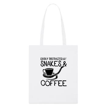 Files d’attente et café - Tote bag bio Stanley/Stella - blanc - Devant