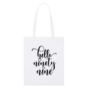 Bonjour Quatre-vingt-dix-neuf mignons anniversaire de 99 ans - Tote bag bio Stanley/Stella - blanc - Devant