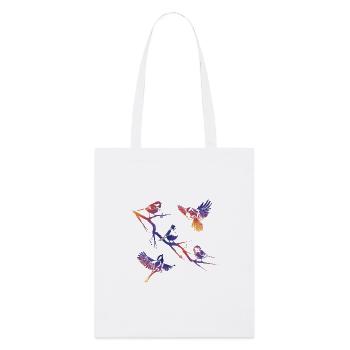 Oiseaux sur une branche - Tote bag bio Stanley/Stella - blanc - Devant