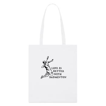 Joueurs de badminton - Tote bag bio Stanley/Stella - blanc - Devant