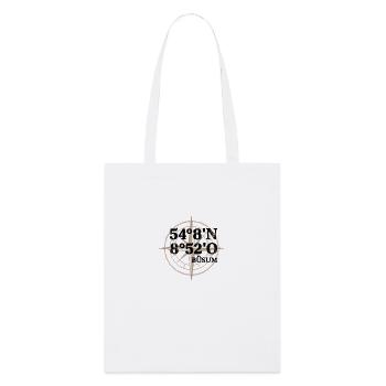 Coordonnées de Büsum - Tote bag bio Stanley/Stella - blanc - Devant