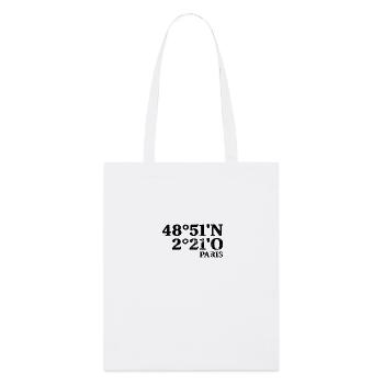 Coordonnées de Paris - Tote bag bio Stanley/Stella - blanc - Devant