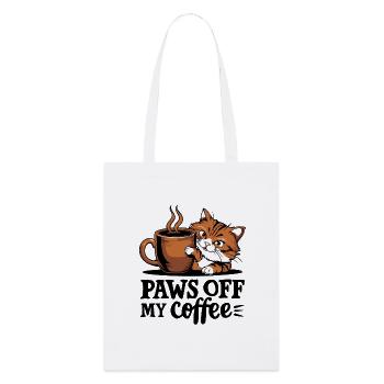 PATTES DE MON CAFÉ - Tote bag bio Stanley/Stella - blanc - Devant