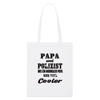 Papa et policier - Tote bag bio Stanley/Stella - blanc - Devant