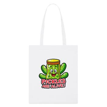 PICKLES ARE ALIVE - Stanley/Stella Organic Tote Bag - white - Front