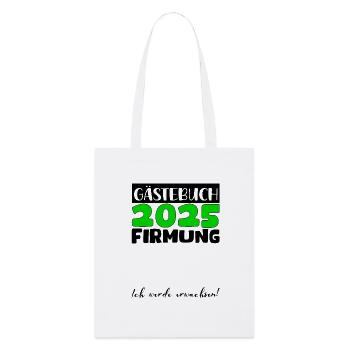 Confirmation 2025 Guestbook Gift Girl Boys - Stanley/Stella Organic Tote Bag - white - Front