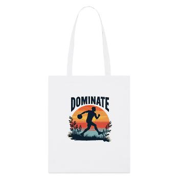 Dominer ou noyer – Motif sportif pour les athlètes - Tote bag bio Stanley/Stella - blanc - Devant