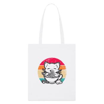 Anime Ramen Nourriture Drôle Cadeau Design - Tote bag bio Stanley/Stella - blanc - Devant