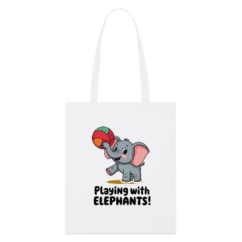 ELEFANT - Stanley/Stella Bio-Stoffbeutel - Weiß - Vorne