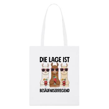 Die Lage Ist Besäufniserregend - Stanley/Stella Bio-Stoffbeutel - Weiß - Vorne