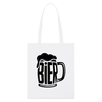 Bière - Logo drôle d’alcool - Tote bag bio Stanley/Stella - blanc - Devant