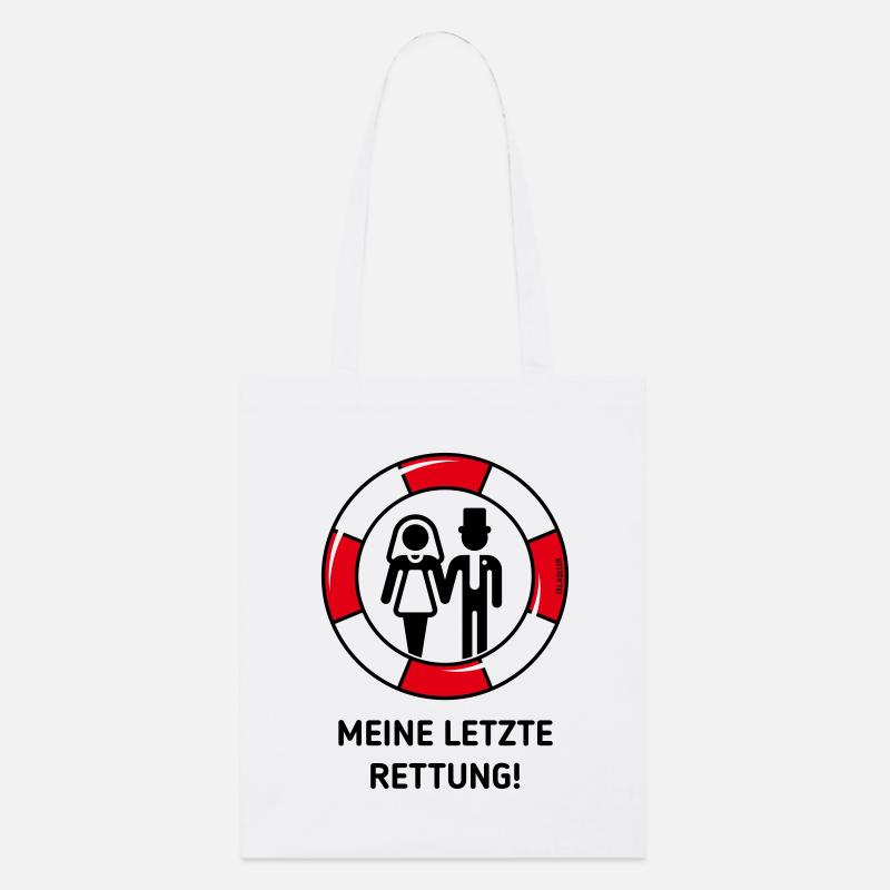 Meine Letzte Rettung! (Hochzeit / Brautpaar / POS) - Stanley/Stella Bio-Stoffbeutel - Weiß