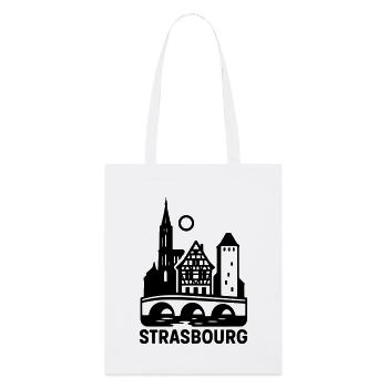 Strasbourg Silhouette - Tote bag bio Stanley/Stella - blanc - Devant