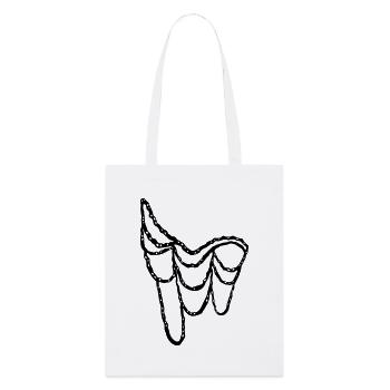 Elegant_Jewelry_Line_Art - Stanley/Stella Organic Tote Bag - white - Front