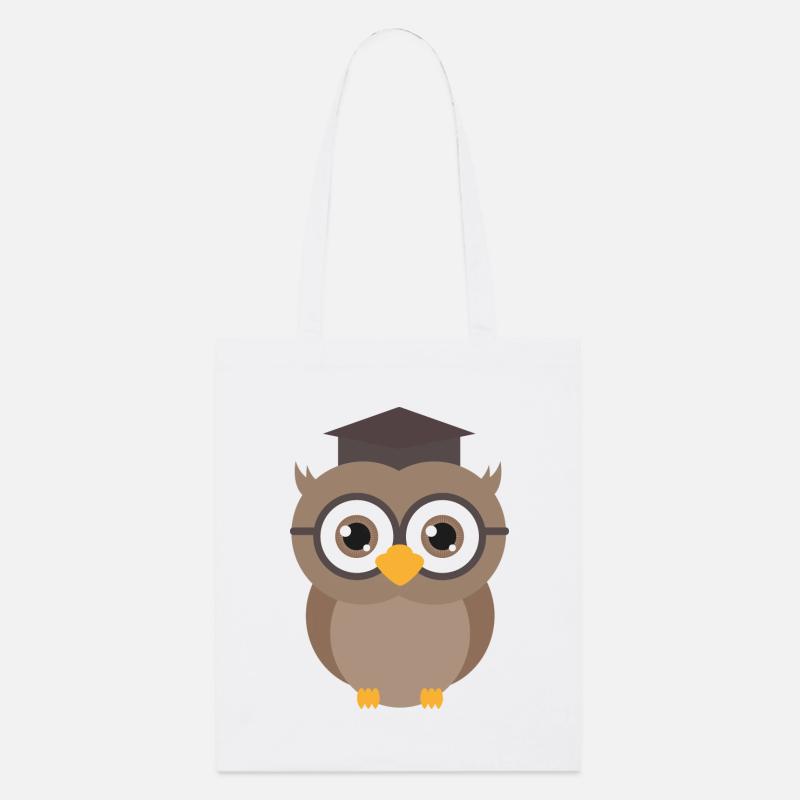 Chouette de la remise des diplômes - Tote bag bio Stanley/Stella - blanc