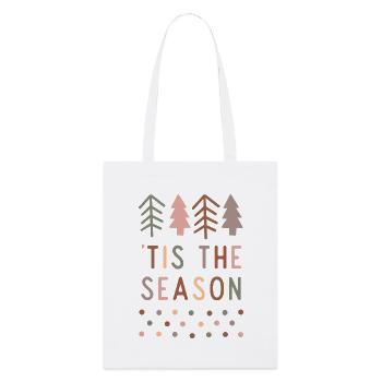 Es ist die Jahreszeit: Boho Christmas Vibes - Stanley/Stella Bio-Stoffbeutel - Weiß - Vorne