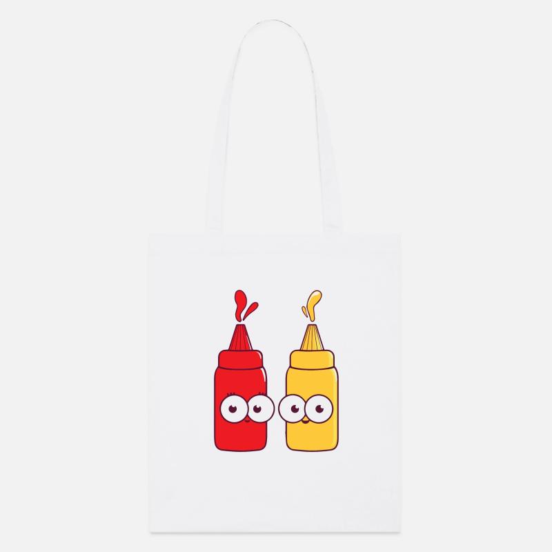 Nous allons ensemble comme le cadeau de ketchup et de moutarde - Tote bag bio Stanley/Stella - blanc