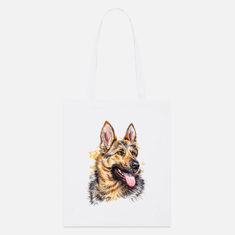 Schäferhund | german shepherd dog - Stanley/Stella Bio-Stoffbeutel - Weiß