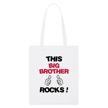 Frère Frangin Frere Naissance Bébé Frérot - Tote bag bio Stanley/Stella - blanc - Devant