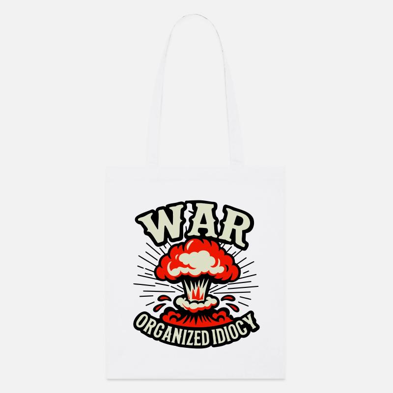 WAR – Idiotie organisée - Tote bag bio Stanley/Stella - blanc