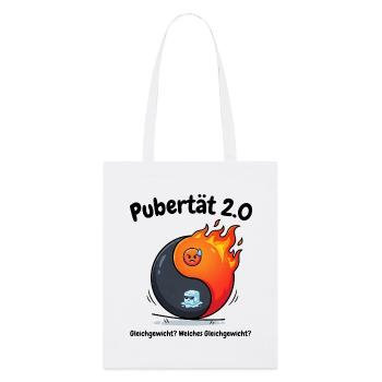 Pubertät 2.0 - Menopause Yin Yang & Gleichgewicht - Stanley/Stella Bio-Stoffbeutel - Weiß - Vorne
