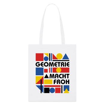 Geometry makes you happy - Stanley/Stella Organic Tote Bag - white - Front