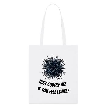 Drôle d’oursin Drôle Créature de la mer disant solitaire - Tote bag bio Stanley/Stella - blanc - Devant