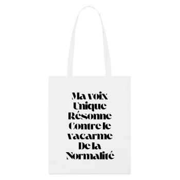 Ma voix unique résonne - Tote bag bio Stanley/Stella - blanc - Devant