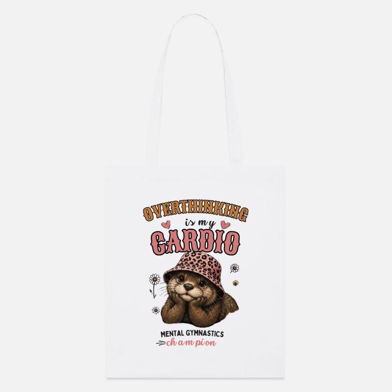 Repenser à la réalité, c’est mon cardio loutre - Tote bag bio Stanley/Stella - blanc