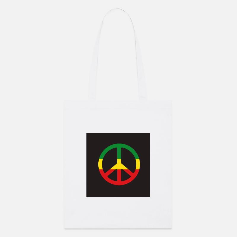 Signe de paix reggae - Tote bag bio Stanley/Stella - blanc