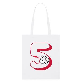 handball numéro 5 - Tote bag bio Stanley/Stella - blanc - Devant