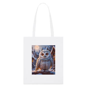 Oiseaux super mignons – Harfang des neiges - Tote bag bio Stanley/Stella - blanc - Devant