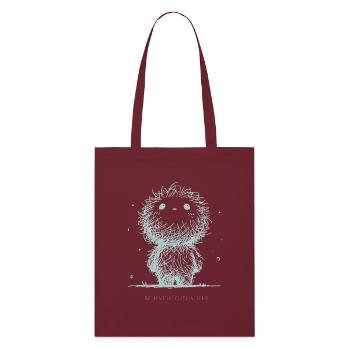 I believe in cute Aliens minimalistisch Spruch - Stanley/Stella Bio-Stoffbeutel - Burgunderrot - Vorne