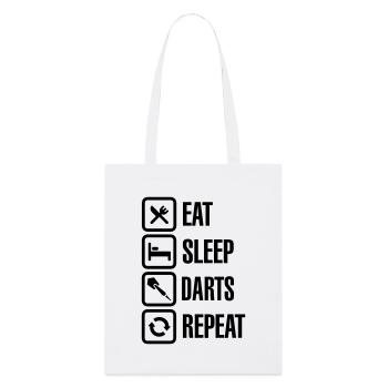 Eat - Sleep - Darts - Repeats - Stanley/Stella Organic Tote Bag - white - Front