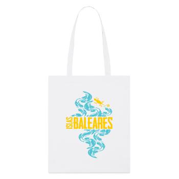 Balearic Islands Waves Pattern - Stanley/Stella Organic Tote Bag - white - Front