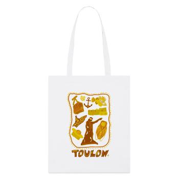 Toulon and its symbols - Stanley/Stella Organic Tote Bag - white - Front