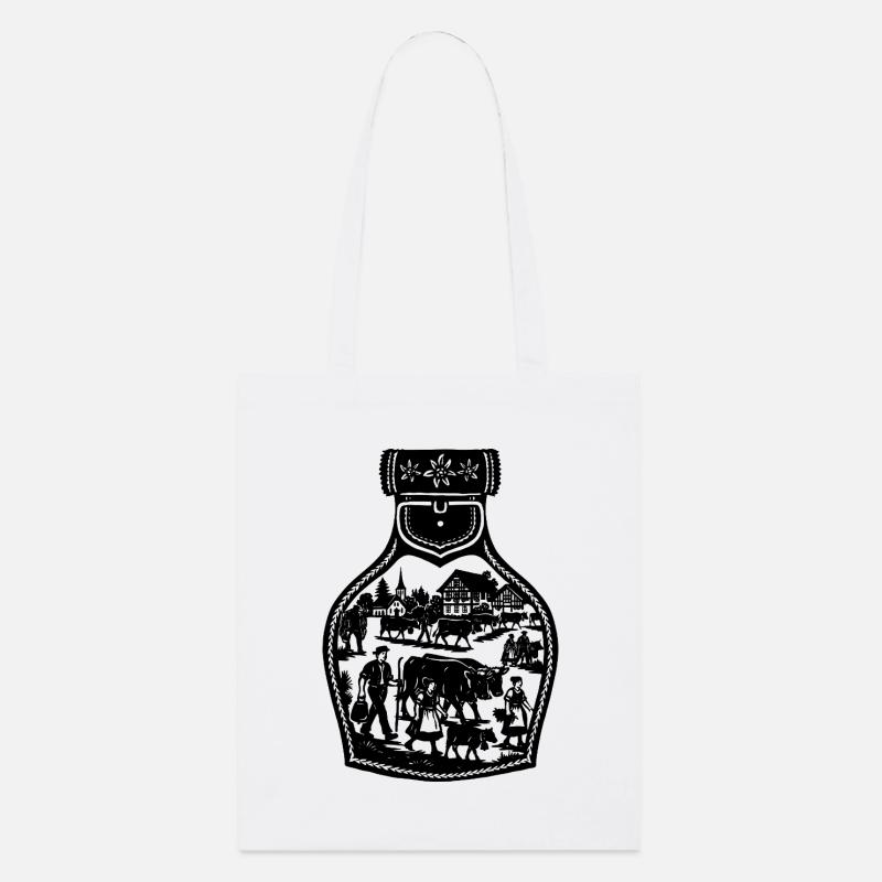 Alpabfahrt_black - Tote bag bio Stanley/Stella - blanc