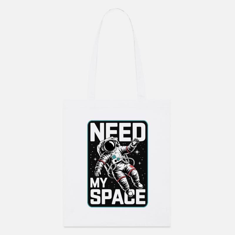 Need My Space Astronaut - Stanley/Stella Bio-Stoffbeutel - Weiß