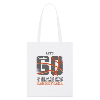 Lets go Sharks - Stanley/Stella Bio-Stoffbeutel - Weiß - Vorne