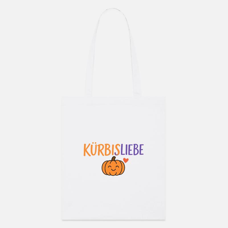 Citrouille Amour Conception Bande Dessinée - Tote bag bio Stanley/Stella - blanc
