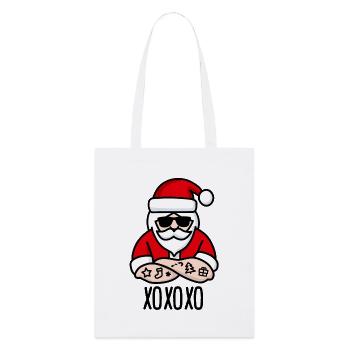 xoxoxo xoxo xo ho câlins et bisous père Noël - Tote bag bio Stanley/Stella - blanc - Devant